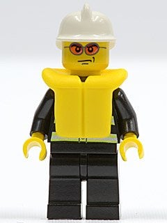 LEGO City cty0085 Fire - Reflective Stripes, Black Legs, Whi, Lego, Ophalen of Verzenden, Minifiguur, City