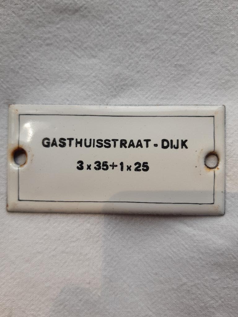 emaille bord bordje elektrokast, Ophalen of Verzenden