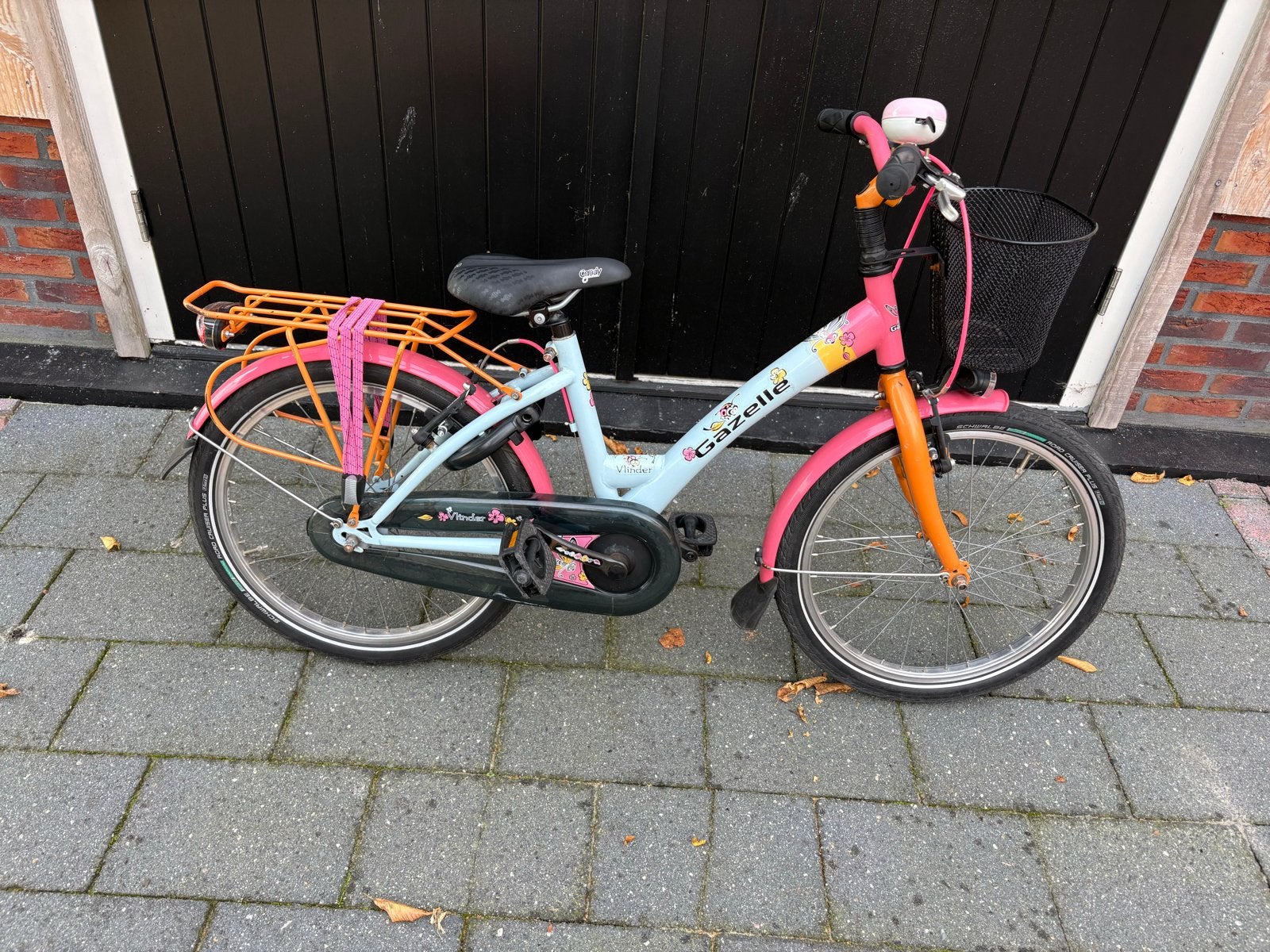 Meisjesfiets Gazelle Vlinder - Technisch perfect!, Gebruikt, Velgrem, Ophalen of Verzenden, Handrem