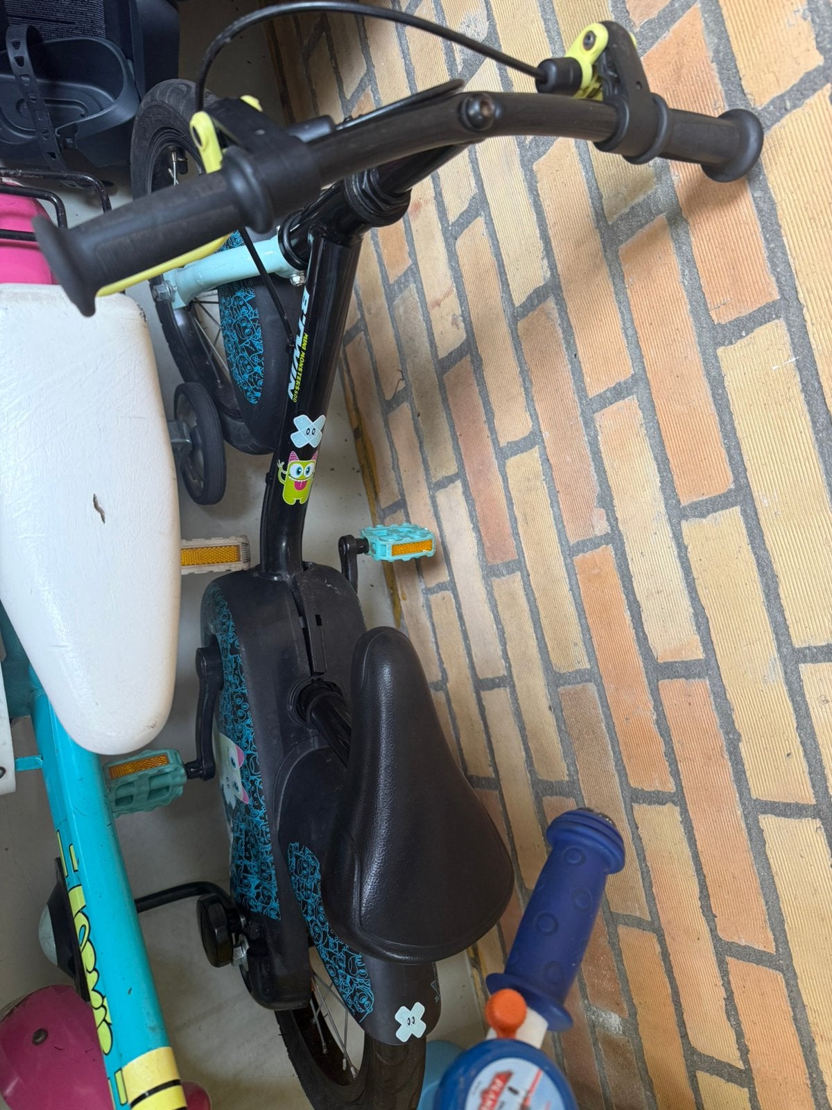 Kinderfiets 14 inch decathlon, Ophalen, Zijwieltjes, Gebruikt, Minder dan 16 inch