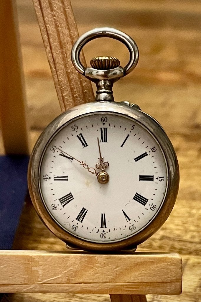 Zilveren dames zakhorloge 1888/1920. Prima werkend., Ophalen, Zilver