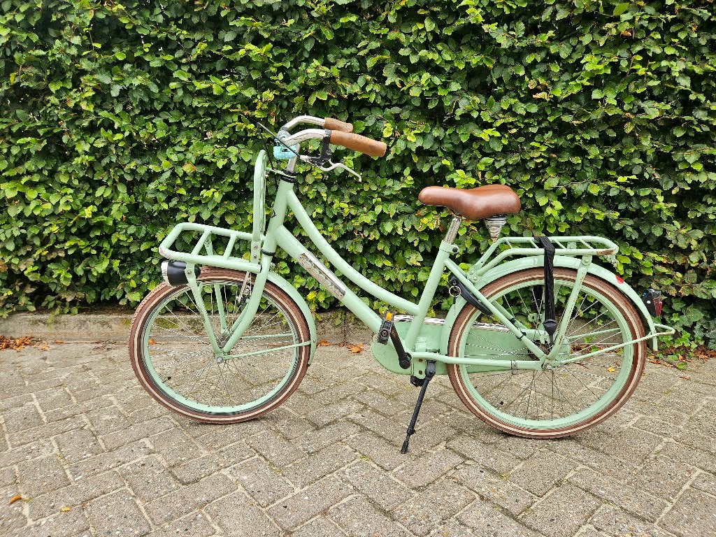 Nette mintgroene meisjesfiets, wielmaat 22 inch, Fietsen en Brommers, Ophalen, Terugtraprem, 22 inch, Gebruikt