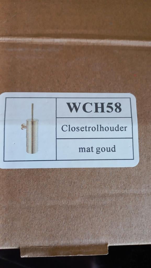 NIEUWE wcborstel met houder mat goud!, Overige typen, Nieuw, Ophalen of Verzenden, Minder dan 100 cm