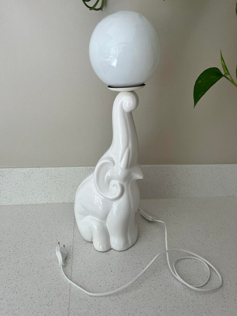 Lamp olifant | keramiek | retro | vintage, Ophalen, Overige materialen, Gebruikt, 50 tot 75 cm