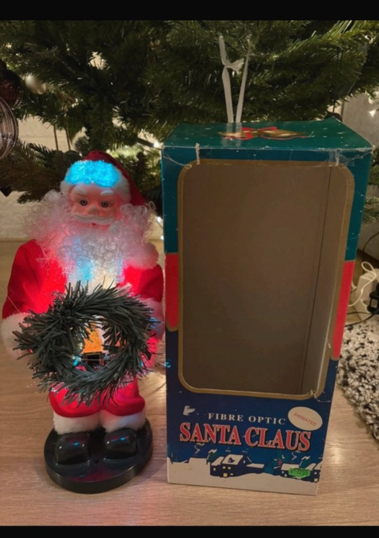 Vintage Santa Claus met licht, Ophalen of Verzenden, Gebruikt
