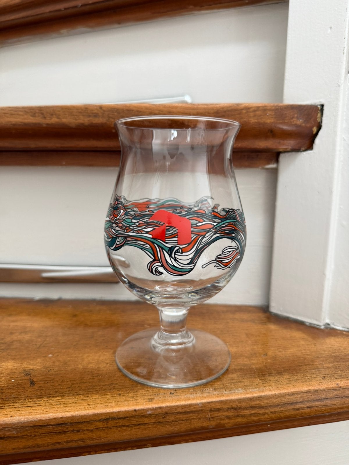 Duvel bierglas 'Sterke Vrouwen' Serafine, Ophalen of Verzenden, Zo goed als nieuw, Glas of Glazen, Duvel