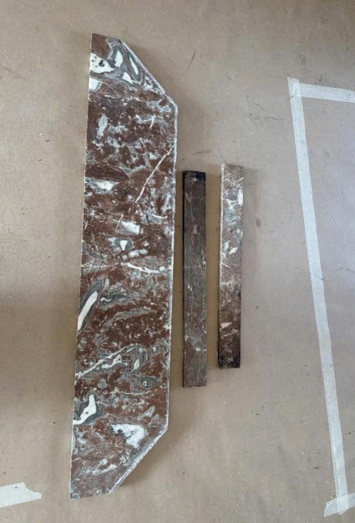 Marmer stukken voor art deco open haard/schouw, Ophalen, Gebruikt, Overige soorten