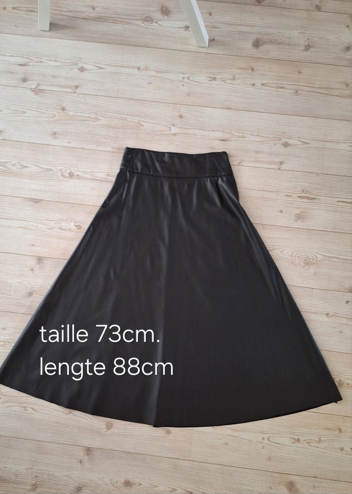 Rok lederlook zwart., Kleding | Dames, Maat 38/40 (M), Zwart, Ophalen of Verzenden, Zo goed als nieuw
