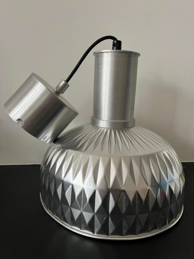 Vintage Ikea hanglamp T0342 origami zilverkleurig, Ophalen of Verzenden, Gebruikt, Minder dan 50 cm