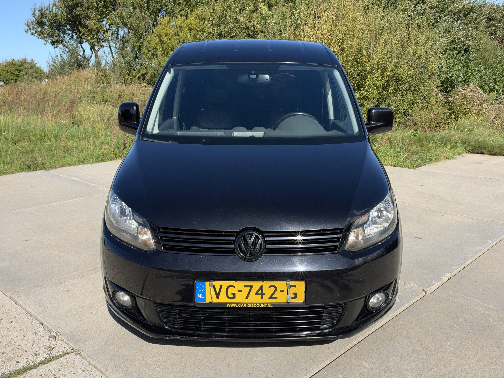 Volkswagen Caddy 1.6 TDI 140pk DSG leer navigatie UNIEK!, Auto's, Euro 5, Gebruikt, Zwart, 4 cilinders