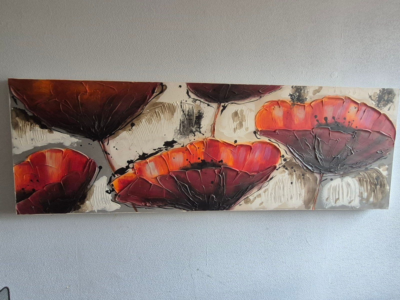 Schilderij met klaprozen, Ophalen, Papier/karton, 3D-effect, Bloemen