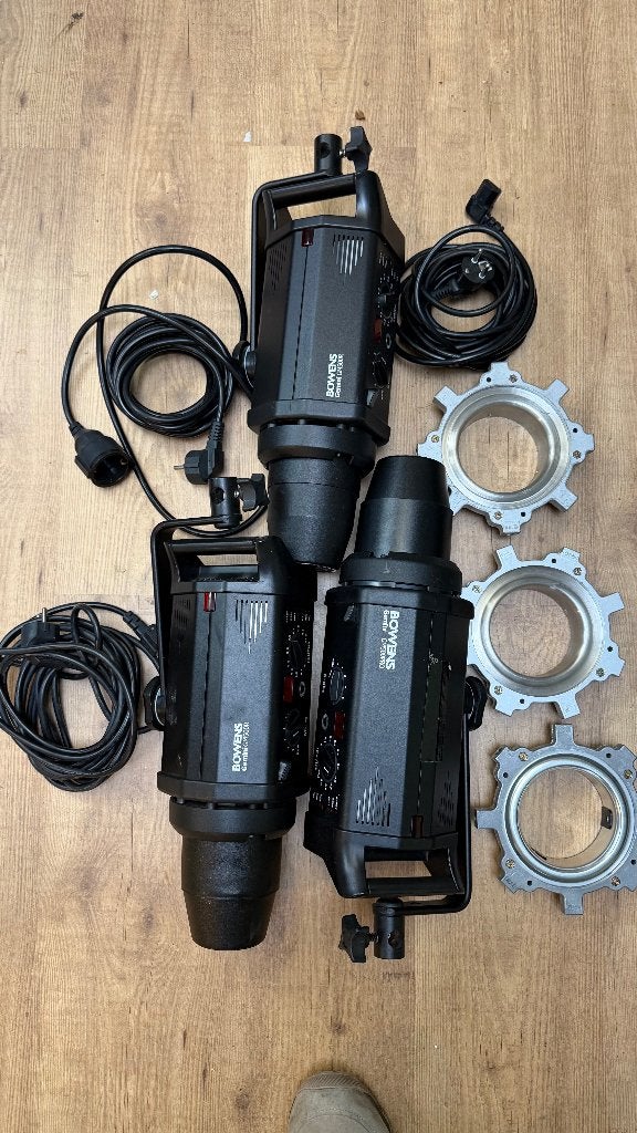 Studioflitser 3 x Bowens Gemini GM500Pro Set met Accessoires, Ophalen, Gebruikt, Overige merken