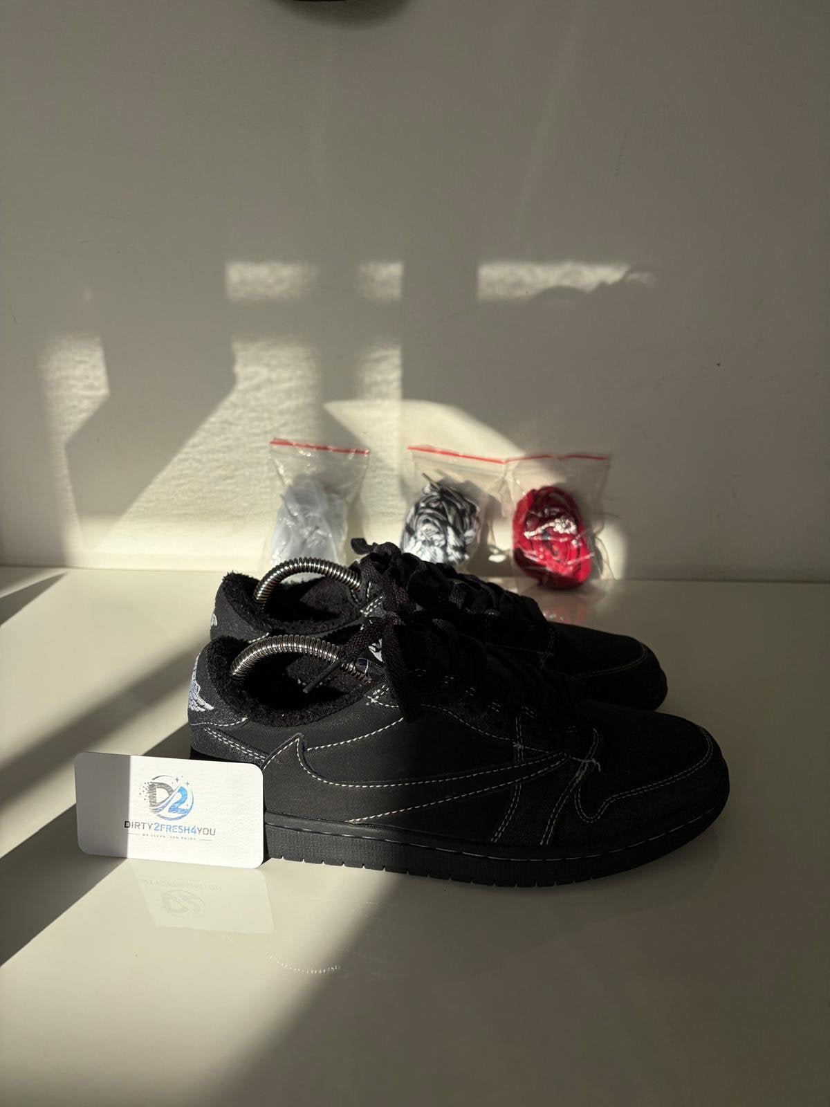 Nike Air Jordan 1 Low OG Travis Scott Black Phantom Maat 39, Verzenden, Zo goed als nieuw, Zwart