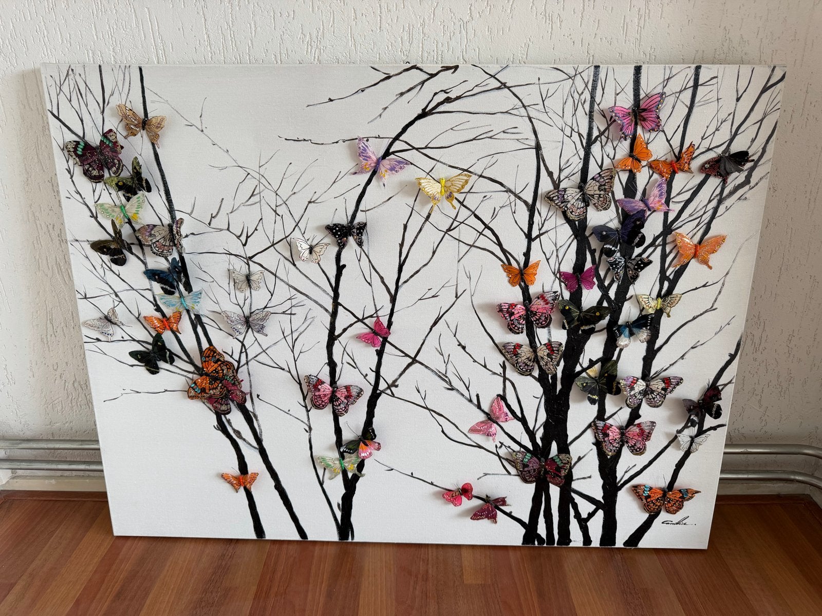 Candice Vlinder Schilderij - 120x80cm, Ophalen of Verzenden