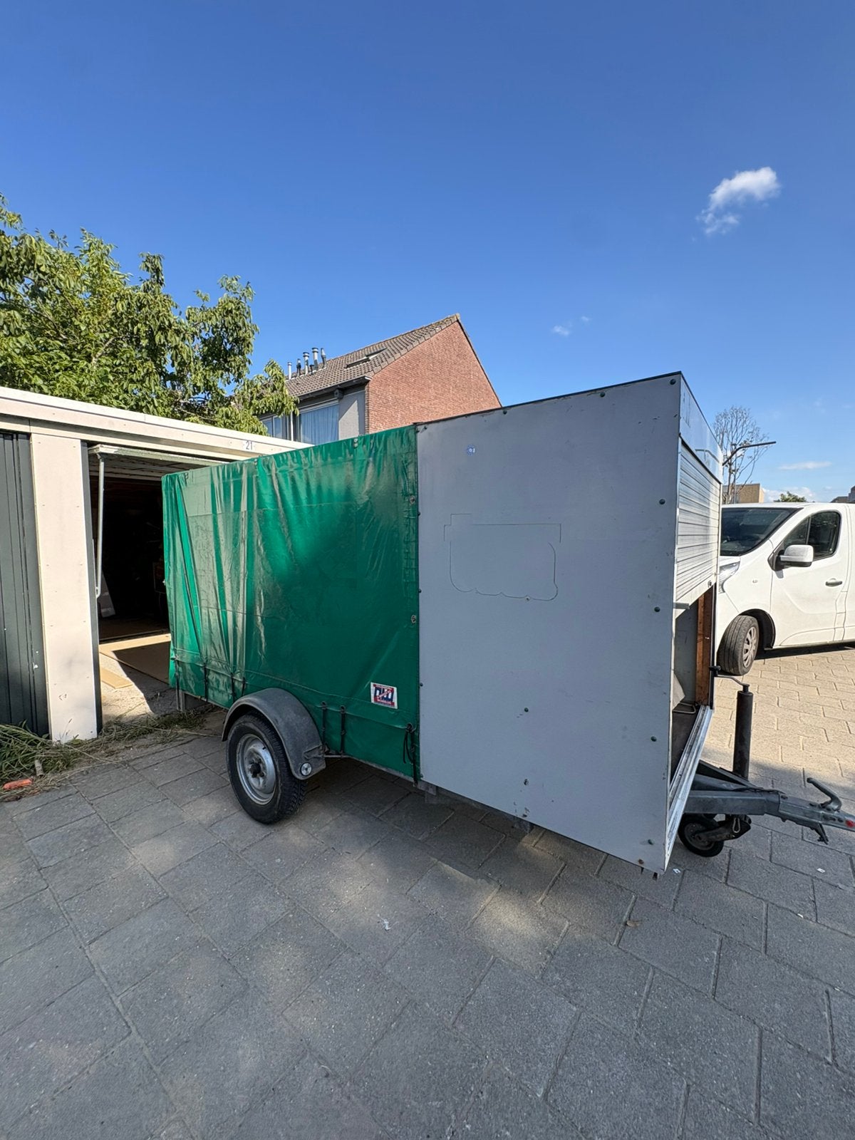 Aanhanger voor karten, Ophalen, Gebruikt