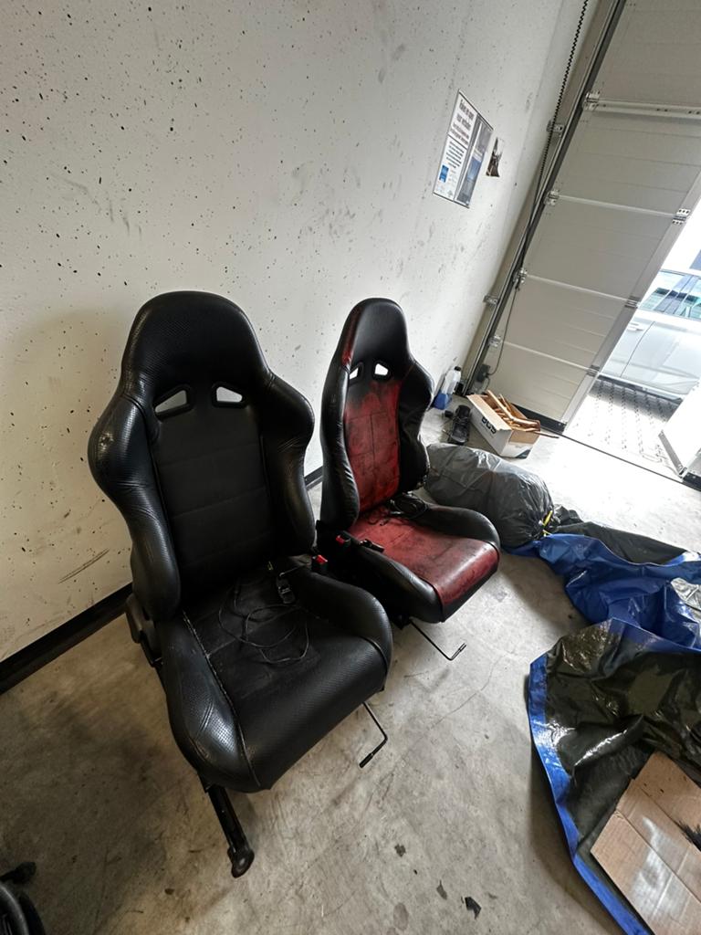 Kuip stoelen op Civic Ek3 rails (stoelverwarming), Ophalen, Gebruikt, Racestoel