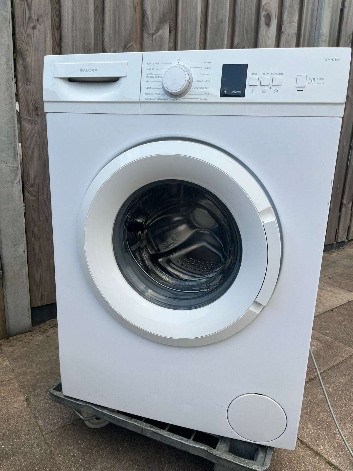 Salora WMH7140 Wasmachine 7kg, 1400 toeren, Ophalen, Gebruikt, Voorlader, 85 tot 90 cm