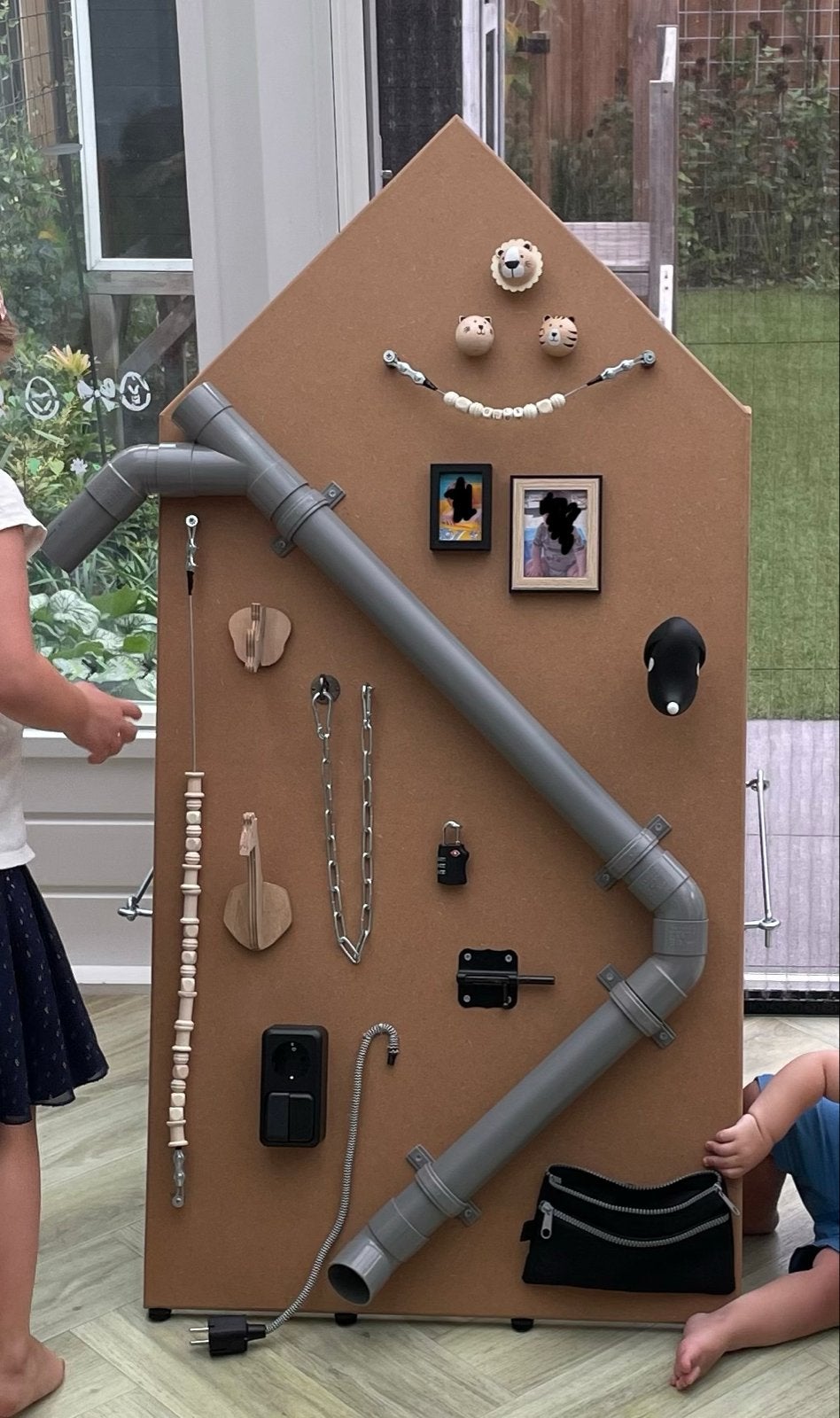 Grote Houten Speelbord met Activiteiten voor Kinderen, Kinderen en Baby's, Speelgoed | Educatief en Creatief, Ophalen, Gebruikt
