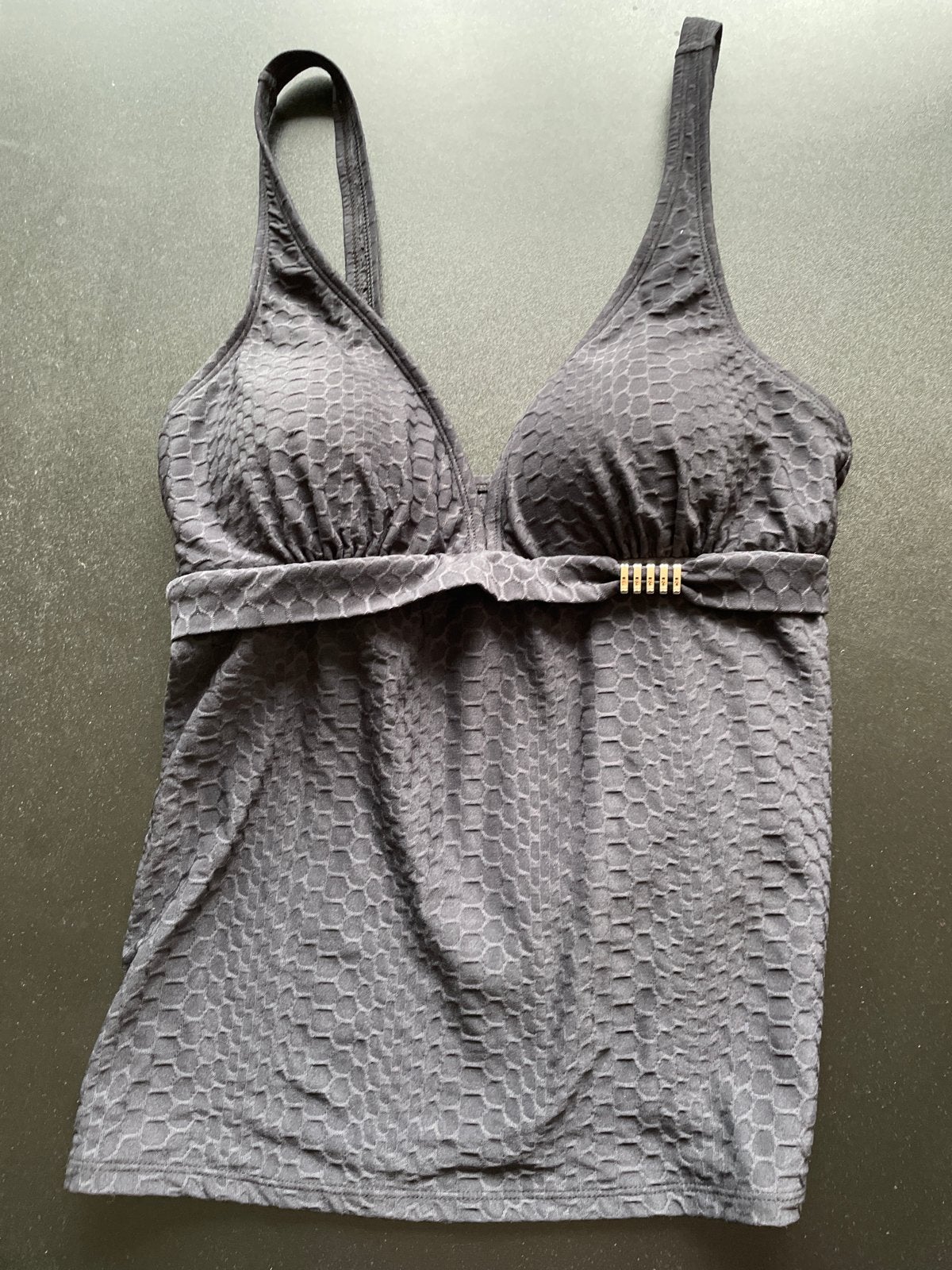 Zwart tankini topje met patroon - Livera Summerail, Kleding | Dames, Ophalen of Verzenden, Zo goed als nieuw, Zwart, Overige typen
