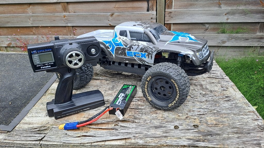 ECX Ruckus 4WD, RC auto rtr, 1/10., Elektro, Gebruikt, Auto offroad, Ophalen of Verzenden
