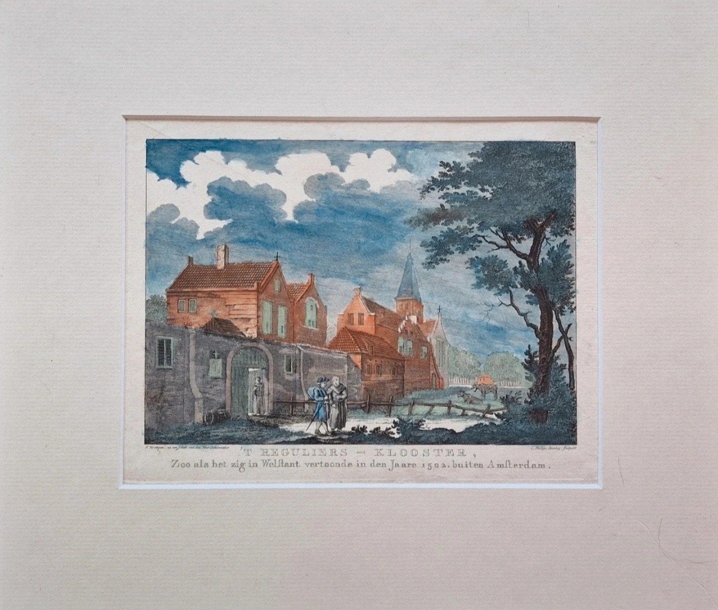 Adsterdan, reguliersklooster 1770, Antiek en Kunst, Ophalen of Verzenden