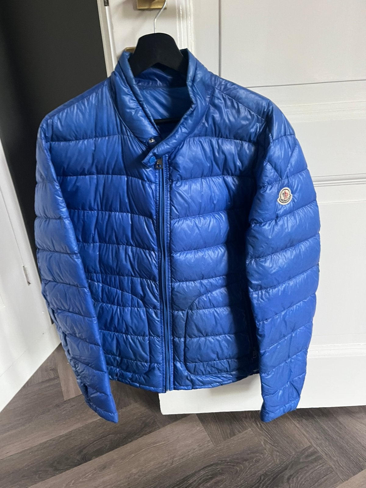 Moncler herenjas blauw mt 5, Verzenden, Gedragen, Blauw