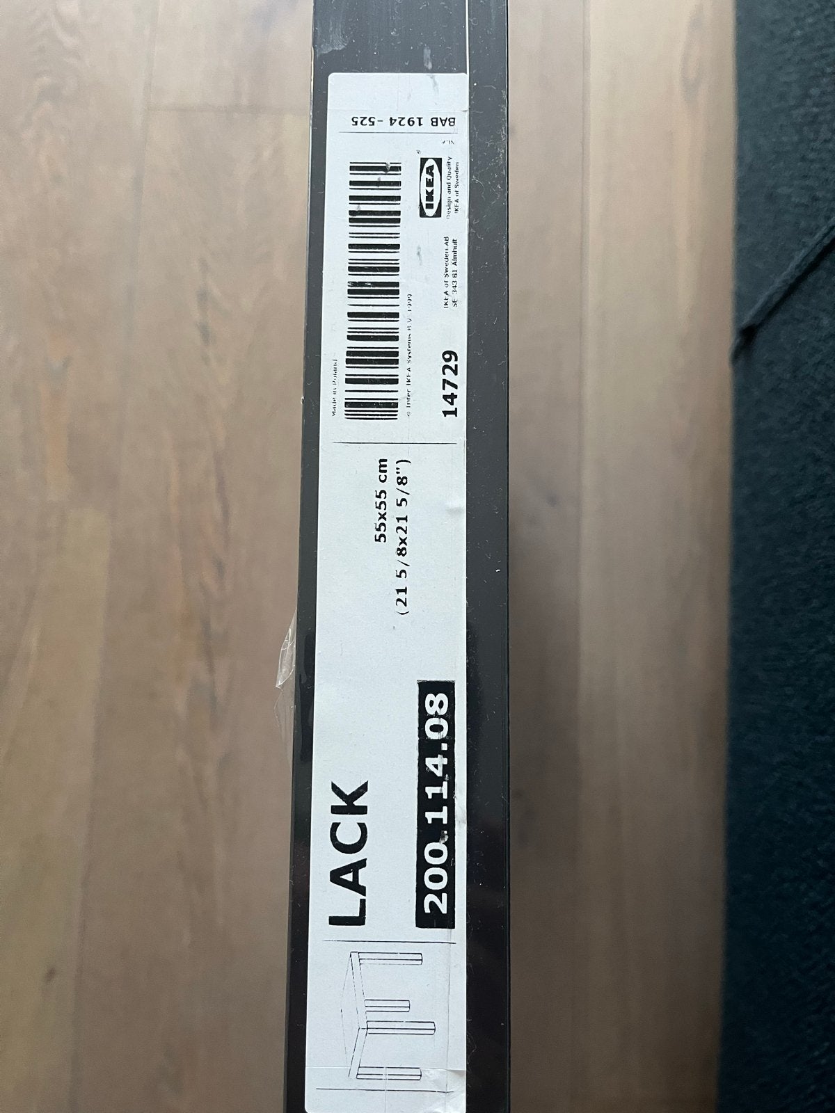 Nieuw in verpakking IKEA LACK bijzettafel zwartbruin, Ophalen, Minder dan 50 cm, Vierkant, Nieuw
