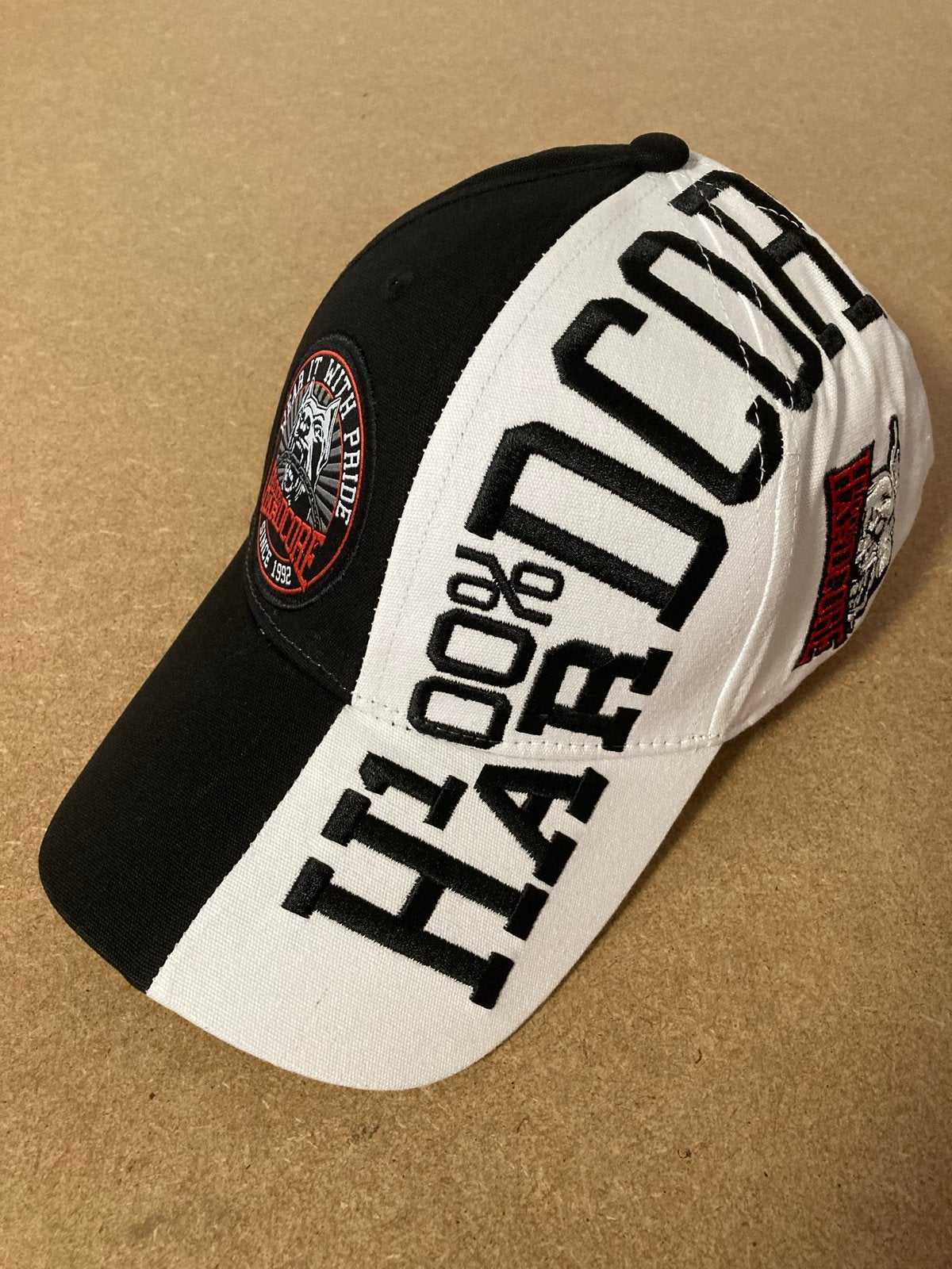 Hardcore cap  - Zwart/Wit met 100% Hardcore logo, Kleding | Heren, Verzenden, Nieuw, One size fits all, Pet