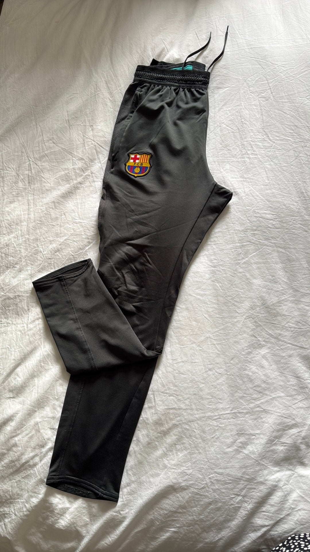 FC Barcelona broek 147-158 grijs, Maat XS of kleiner, Ophalen of Verzenden, Zo goed als nieuw, Broek