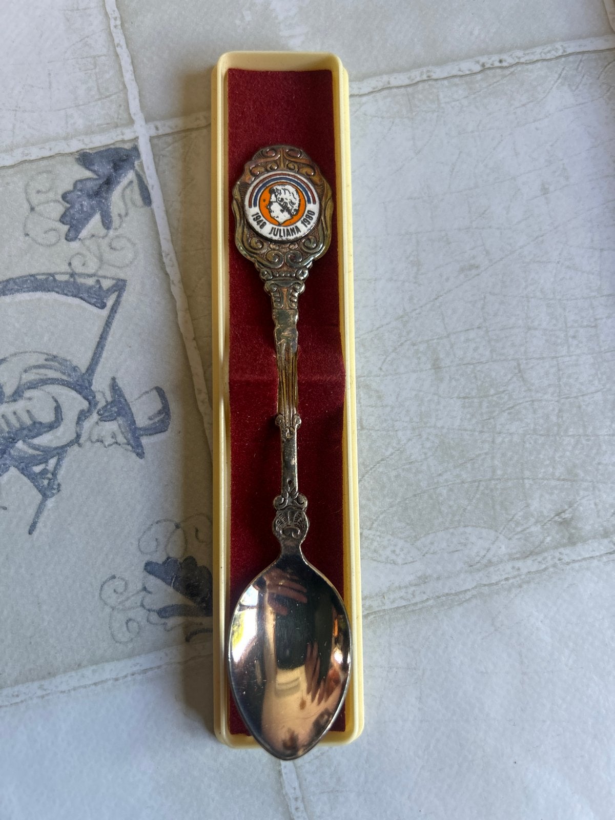 Verzilverde herinneringslepel Koningin Juliana 1948-1980, Ophalen of Verzenden