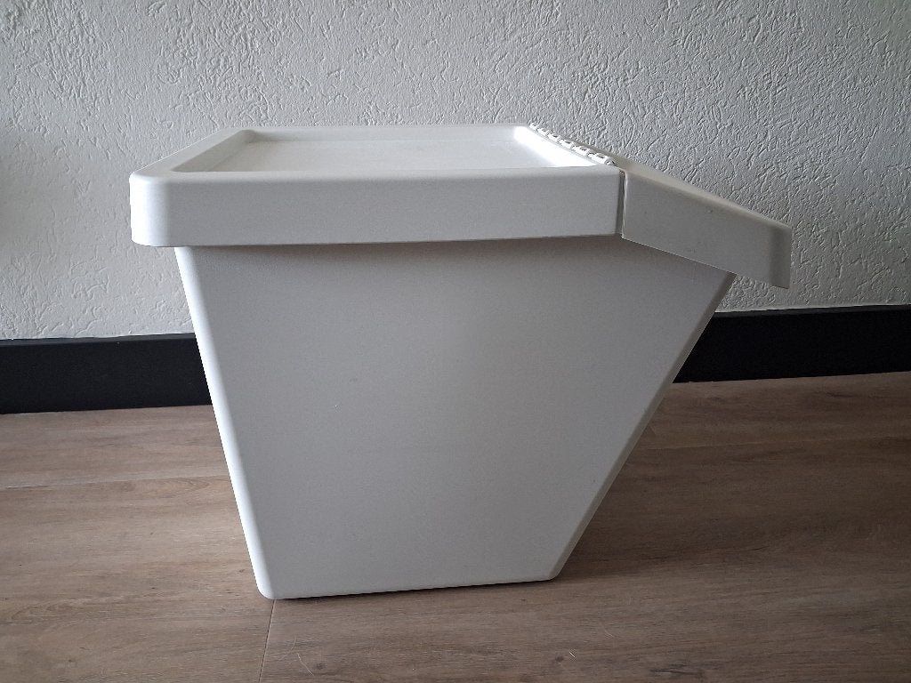 Ikea opbergbak wit met deksels 3 stuks groot 60 ltr!, Ophalen, Kunststof, Zo goed als nieuw, Modern