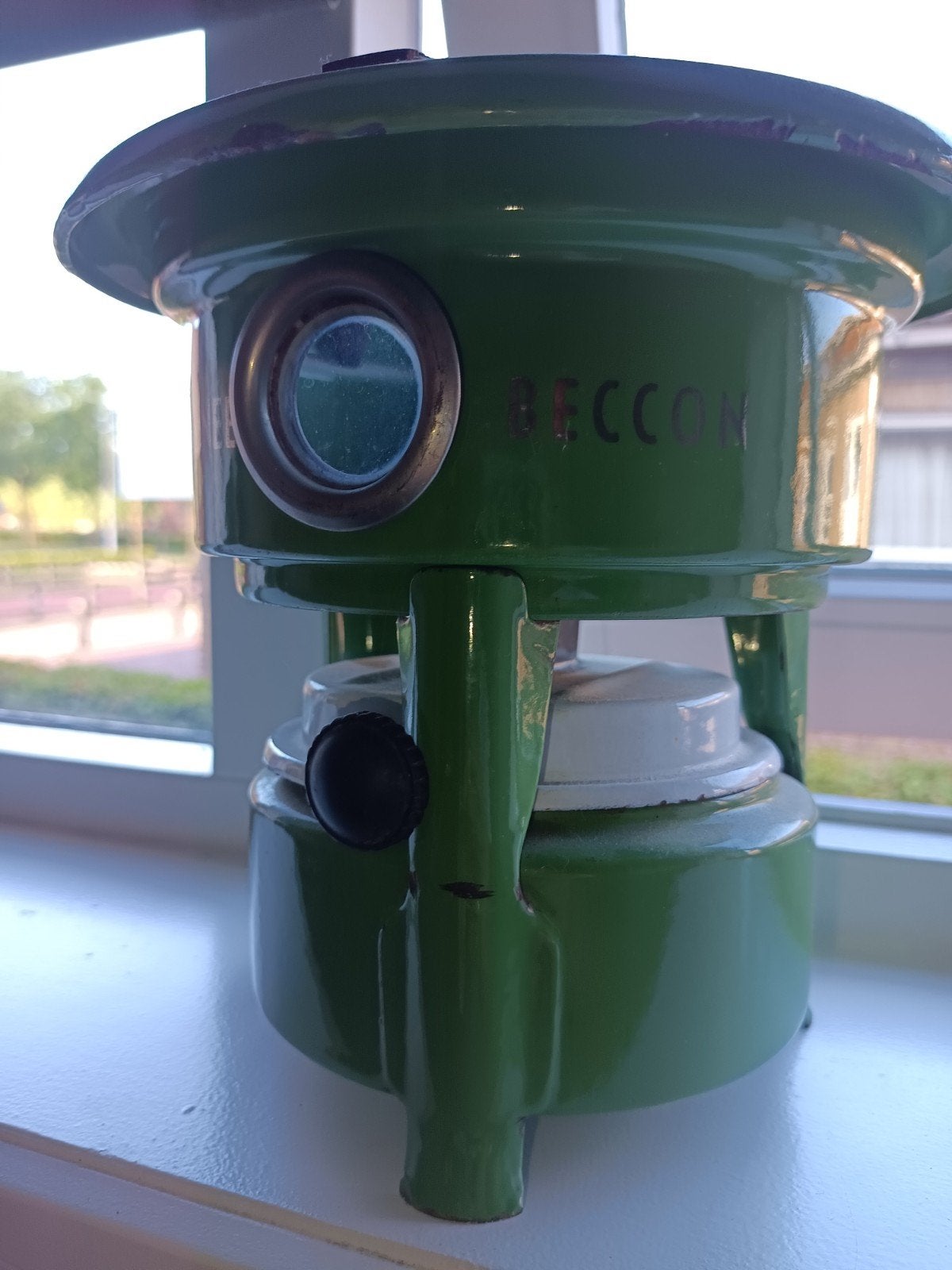 Vintage Origineel Beccon Petroleumstel - Groen, Ophalen