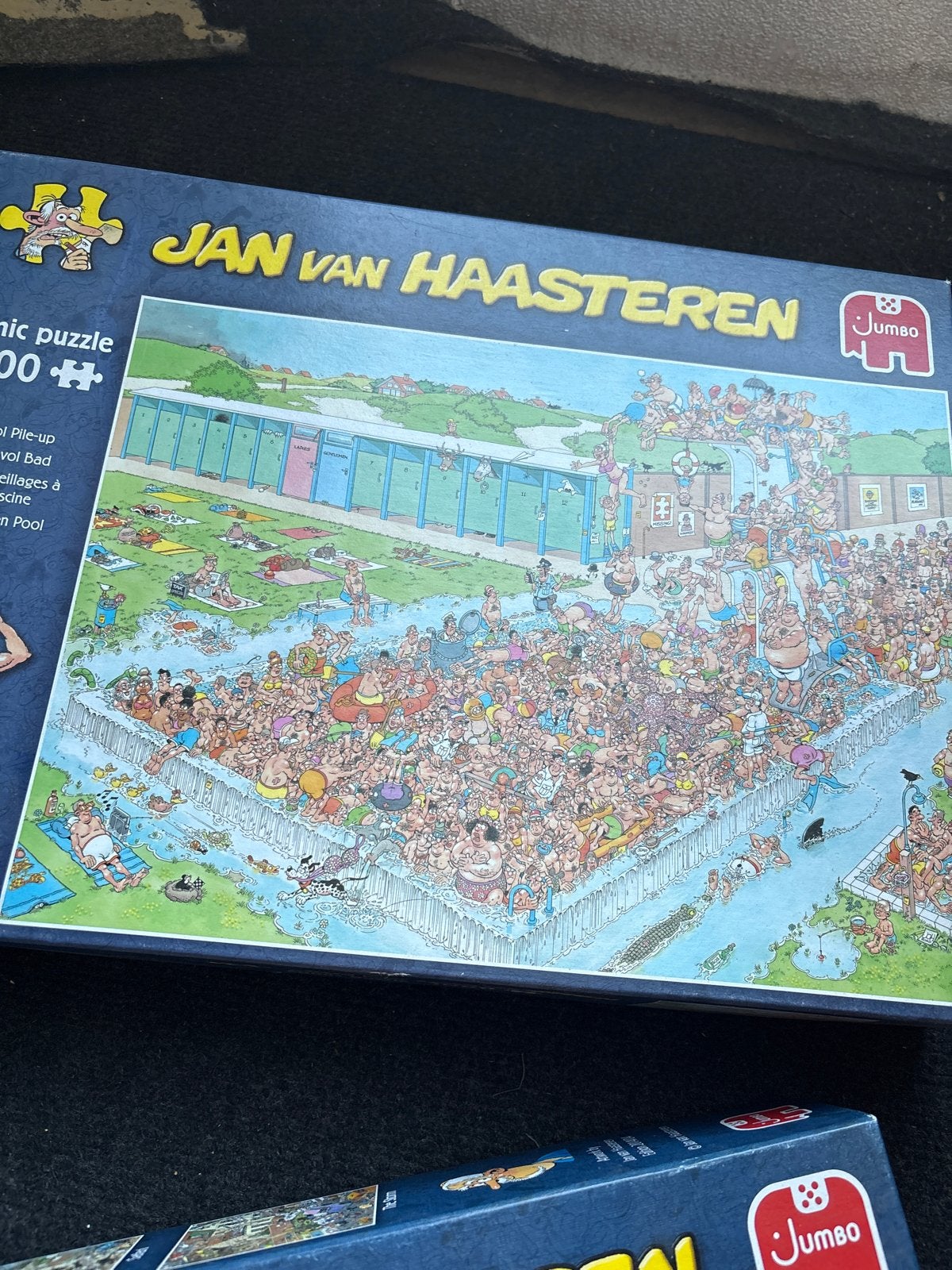 Jan van Haasteren Puzzel 1000 stukjes - Zwembad, Ophalen of Verzenden, Meer dan 50 stukjes, Gebruikt, 6 jaar of ouder