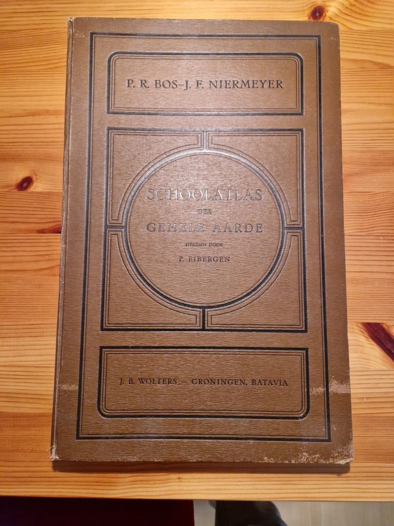 Oude Bosatlas uit 1939 - Schoolatlas der Gehele Aarde, Boeken, Atlassen en Landkaarten, Bosatlas, P.R. Bos-J.F. Niermeyer, 1800 tot 2000