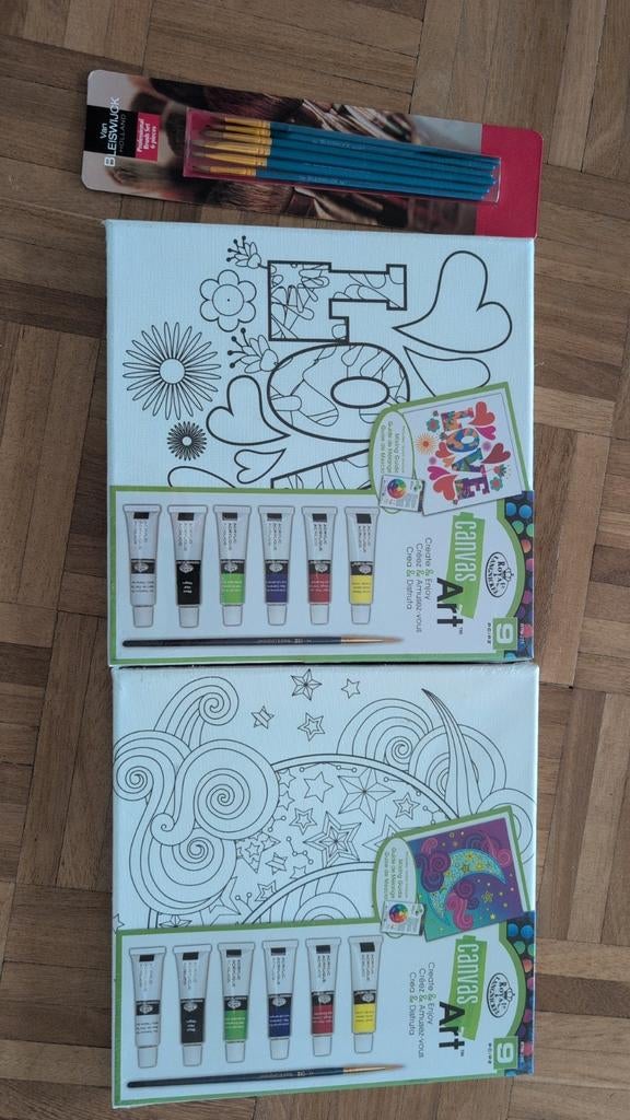 Schilderset voor kinderen: CanvasART & Bleiswijck penselen, Hobby en Vrije tijd, Schilderen, Ophalen, Nieuw, Acrylverf