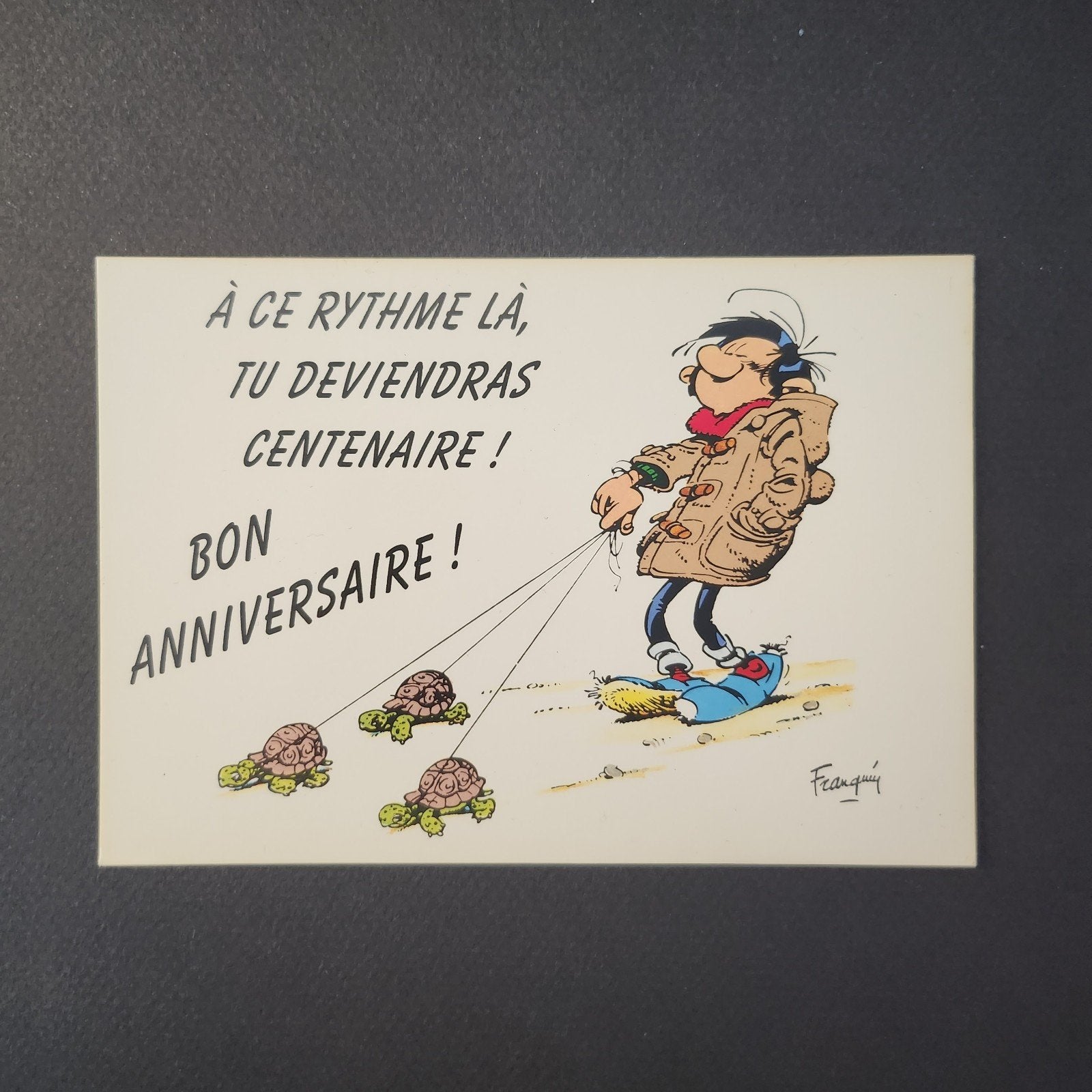 Gaston Lagaffe Verjaardagskaart - "Centenaire!", Verzenden, 1960 tot 1980, Ongelopen, België en Luxemburg