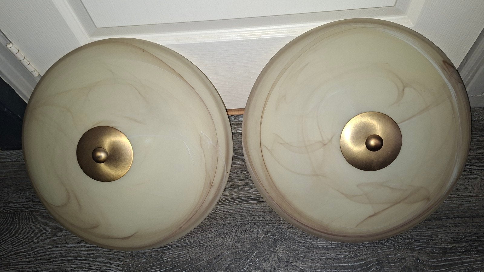 Steinhauer hanglampen, Rond, Zo goed als nieuw, Glas, 40 cm