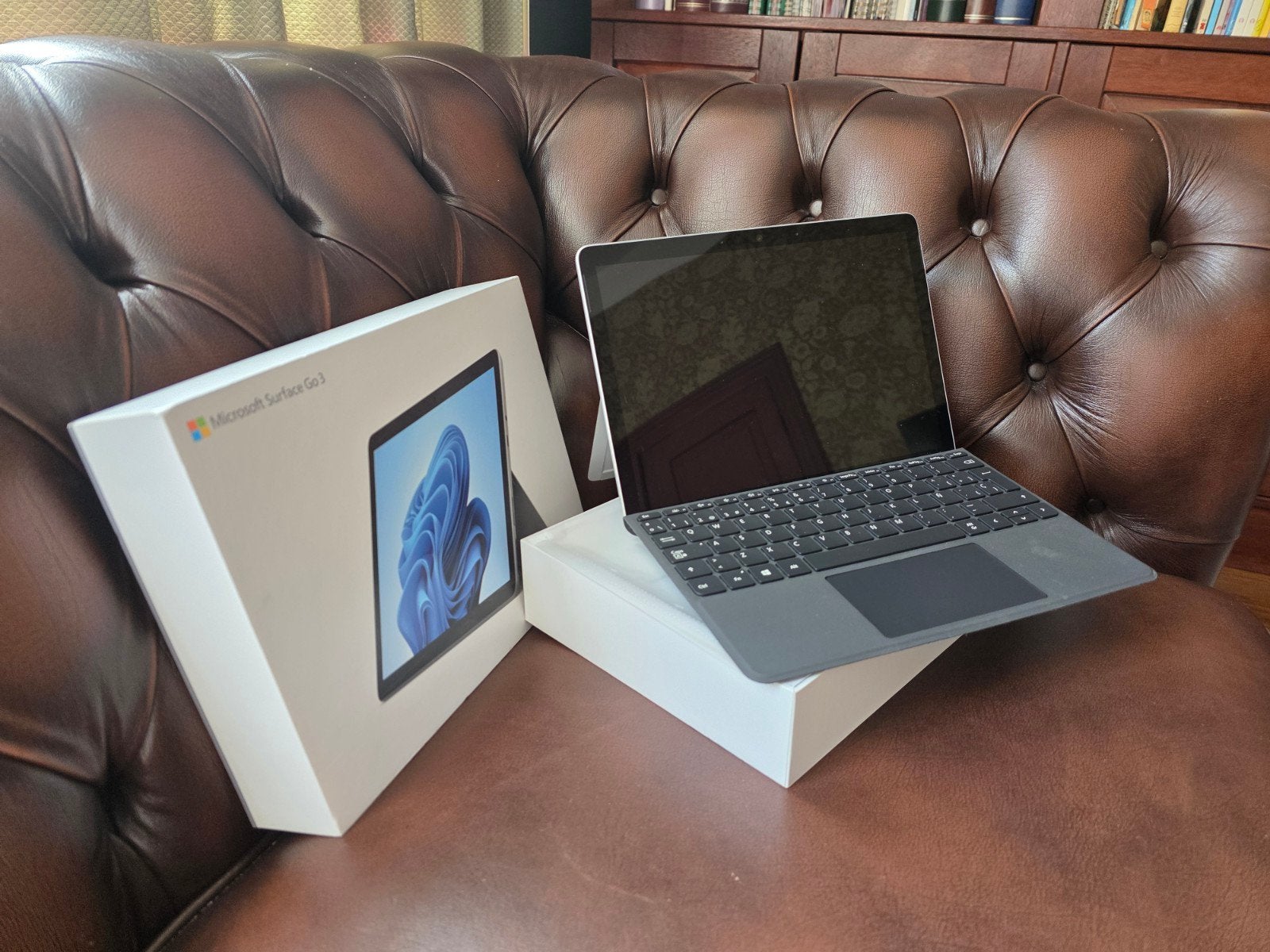 Microsoft Surface Go 3 + toetsenbord, Computers en Software, Windows Laptops, 10 inch of minder, Ophalen of Verzenden, Zo goed als nieuw