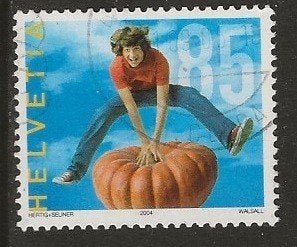 Zwitserland 33, jongen pompoen, Verzenden, Gestempeld
