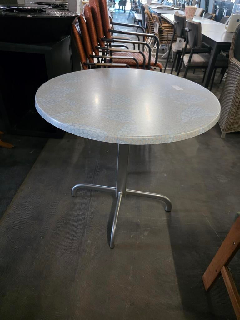 Tuintafel bijsteltafel bistro terras tafel 80 cm rond, Ophalen of Verzenden, Nieuw