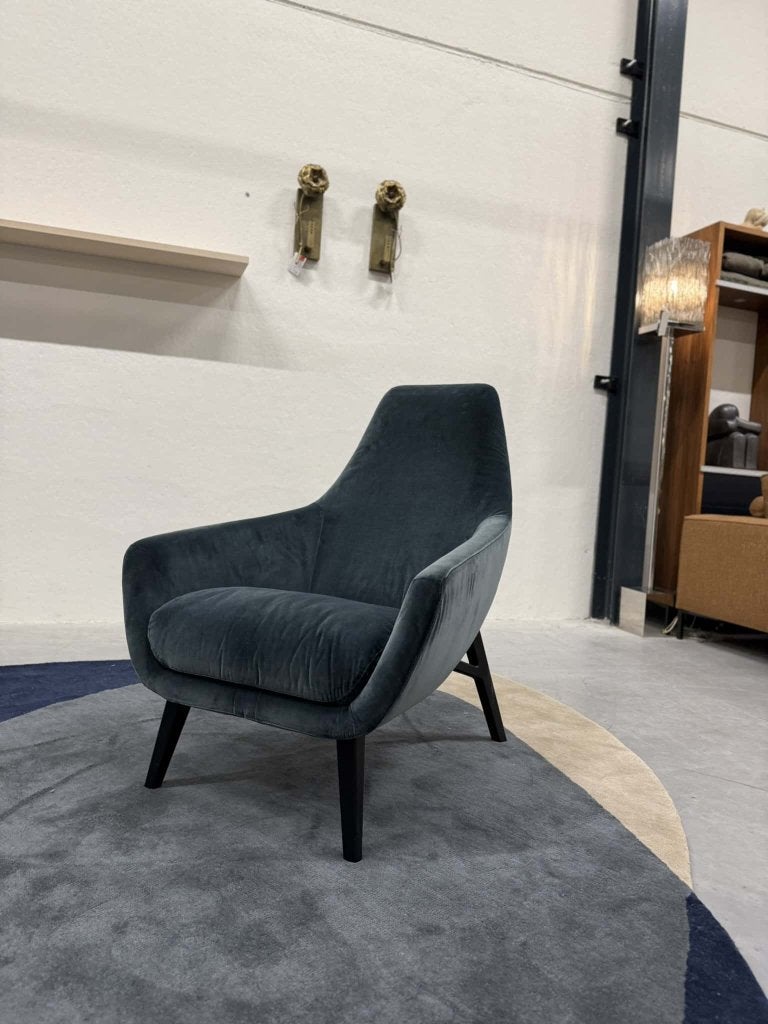 Nieuw Montis Enzo Fauteuil blauw Velour stof design stoel