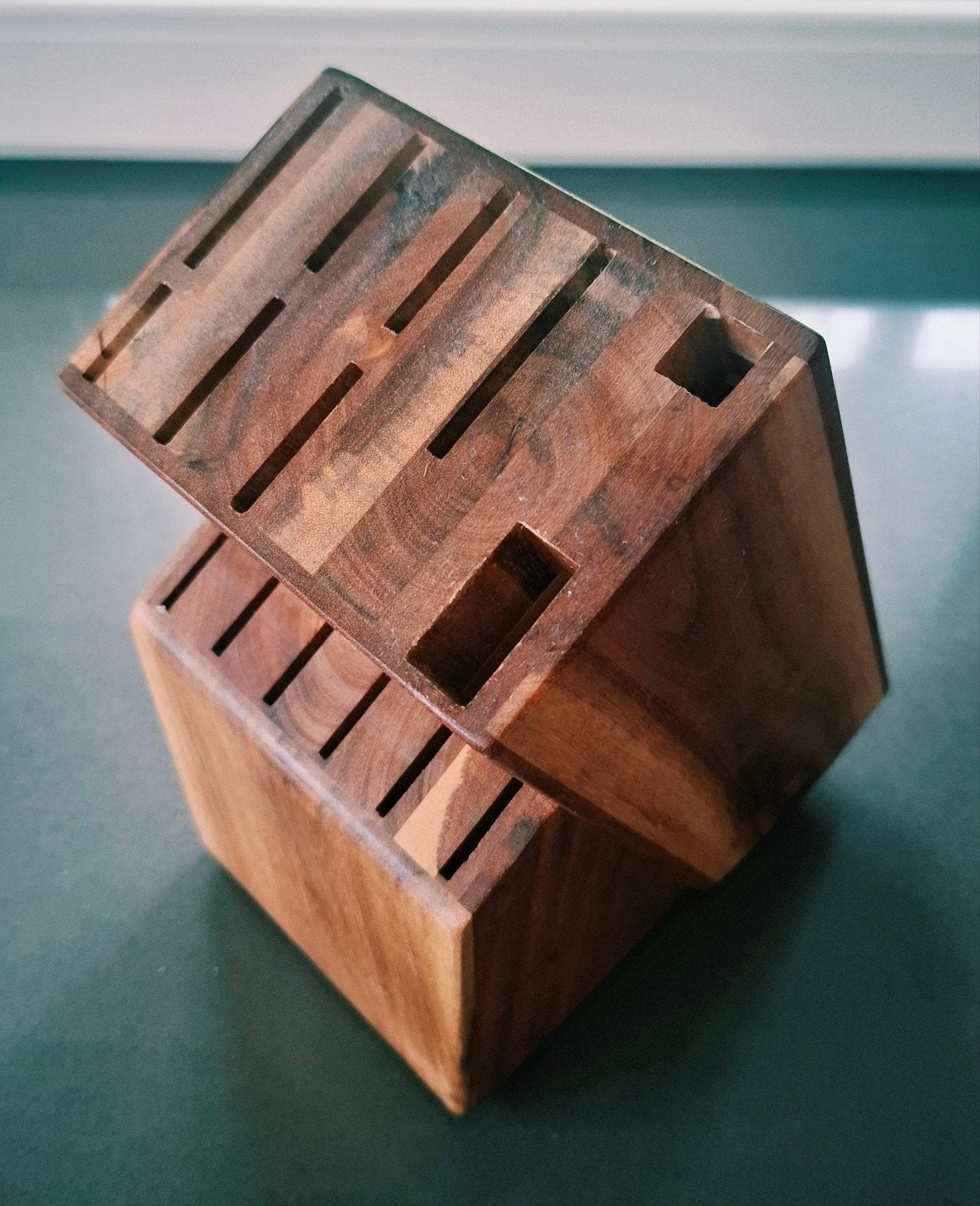 Houten messenblok - Messenhouder - Keukenaccessoire, Hout, Ophalen of Verzenden, Overige typen, Gebruikt