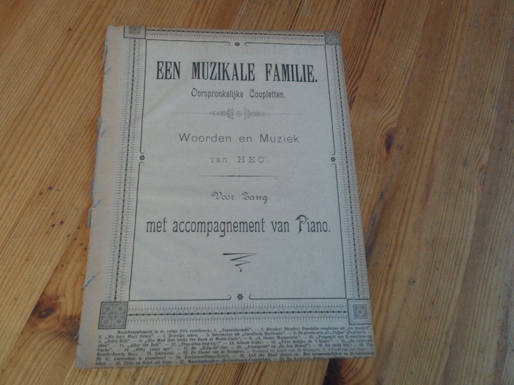 Een muzikale familie - hec, Zang, Gebruikt, Ophalen of Verzenden, Artiest of Componist