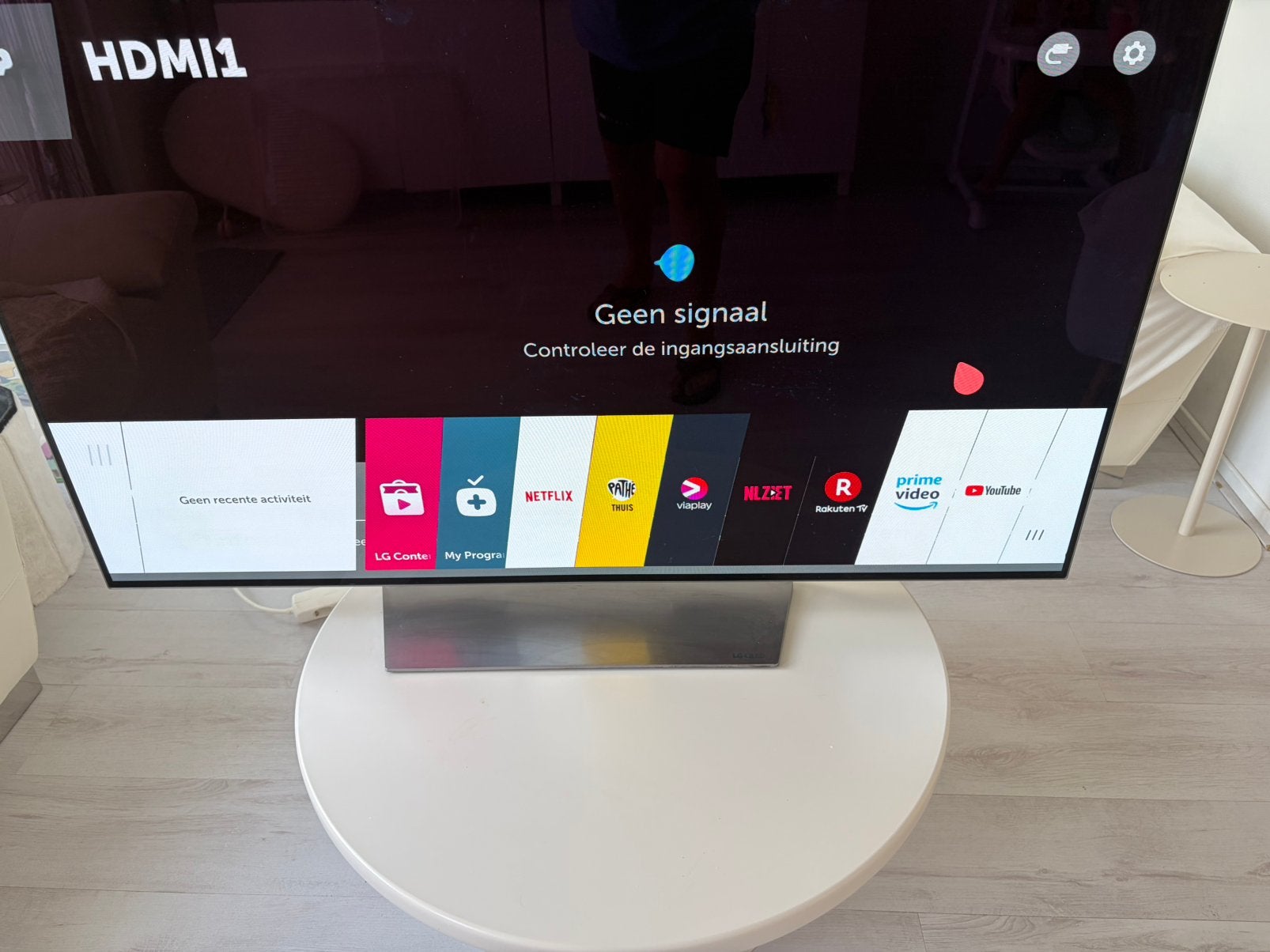 LG OLED 55”(55EG9A7V) werkend, incl. Remote/standaard — €135, Ophalen, Gebruikt, 100 cm of meer, LG