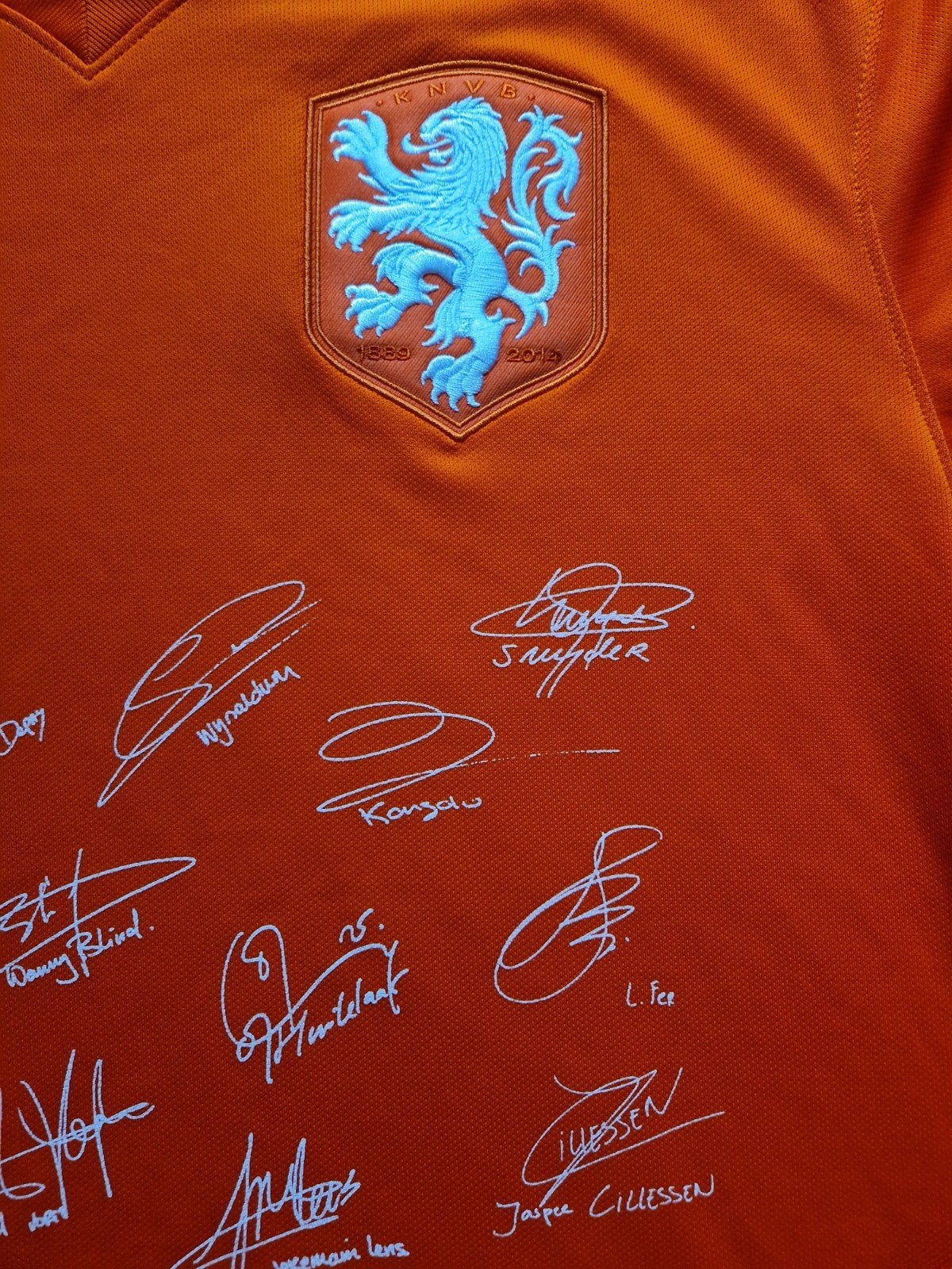 Nederlands elftal shirt 2014 Oranje KNVB thuisshirt, Maat 52/54 (L), Nike, Oranje, Ophalen of Verzenden