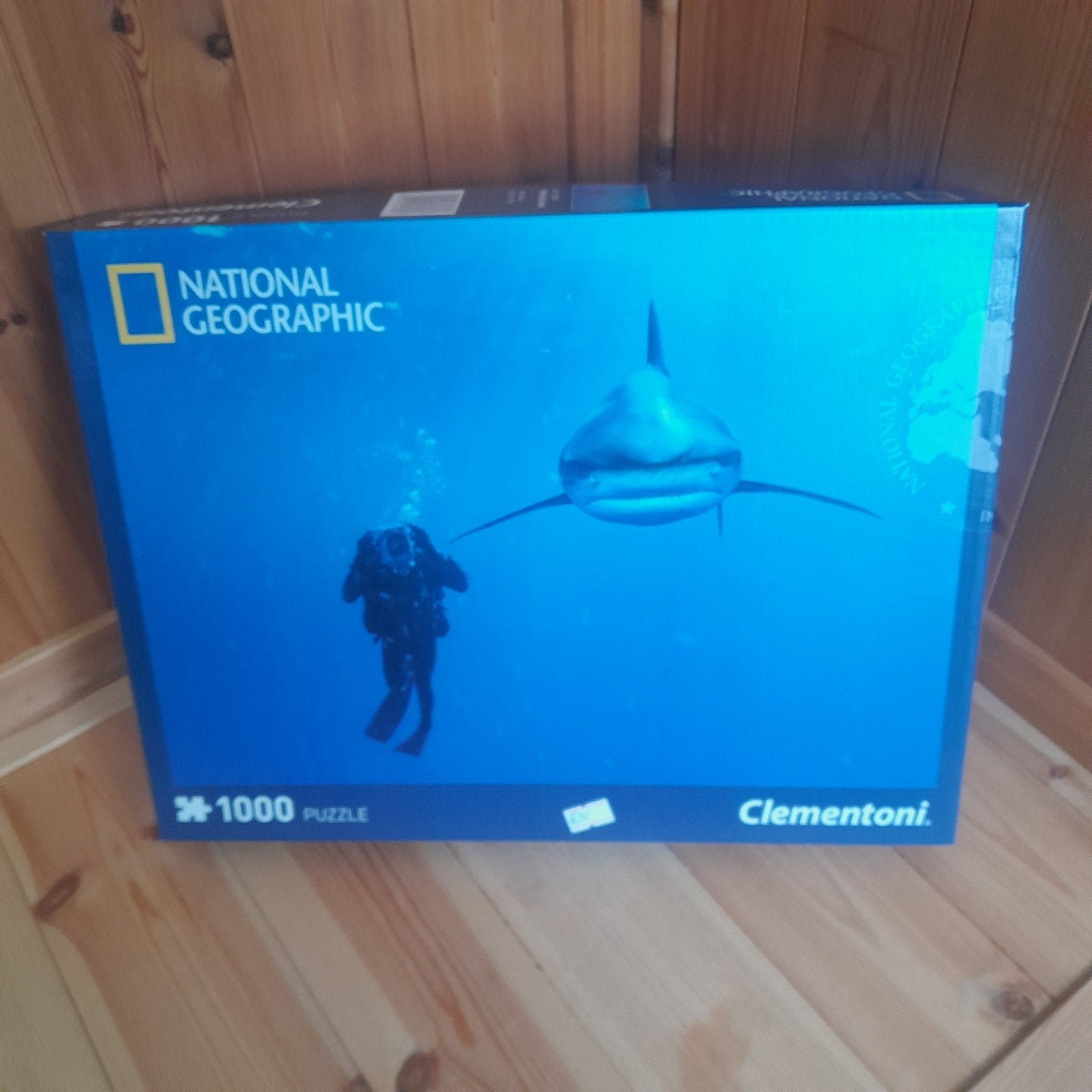 National Geographic Clementoni Whitetip Shark 1000 stukjes, Ophalen of Verzenden, 500 t/m 1500 stukjes, Gebruikt
