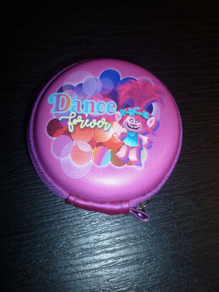 Oordopjes Trollz / paarse oortelefoon / kids / opbergmapje, In gehoorgang (in-ear), Overige merken, Ophalen of Verzenden, Zo goed als nieuw