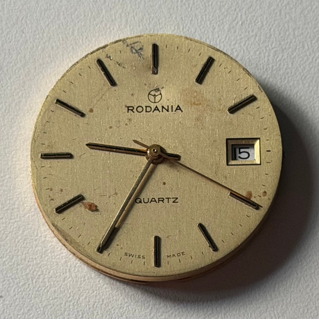 Rodania quartz binnenwerk met datum - 29mm, Sieraden, Tassen en Uiterlijk, Horloges | Antiek, Overige merken, Staal, Polshorloge