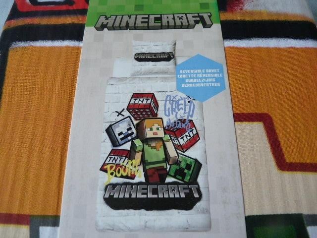 Minecraft Dekbedovertrek en sloop  Dubbelzijdig  Nieuw, Overige kleuren, Jongetje of Meisje, Dekbedovertrek, Nieuw