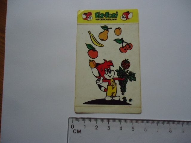 sticker oud Fix foxi strip kauwgum bubblegum kaugummi, Ophalen of Verzenden, Zo goed als nieuw, Bedrijf of Vereniging